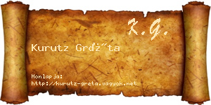 Kurutz Gréta névjegykártya